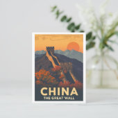 Oude Grote Muur van China Briefkaart (Staand voorkant)
