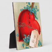Oude grote rode bloedende hart Valentijn postkaart Fotoplaat (Zijkant)