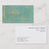Oude Grunge Blauwgroen Paint  krant Visitekaartje (Voorkant / Achterkant)