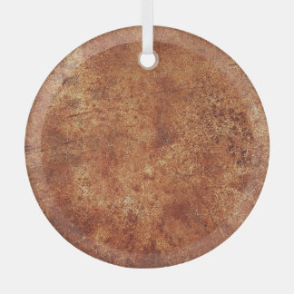 Oude Grunge rustieke metalen textuur Glas Ornament