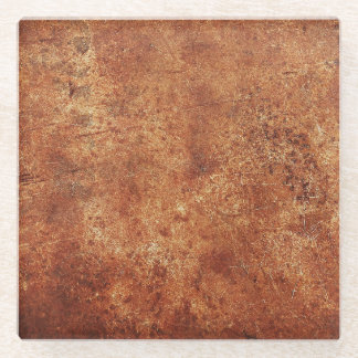 Oude Grunge rustieke metalen textuur Glazen Onderzetter
