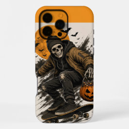 Oude Grunge Skelet Skateboarden Pompoen iPhone 16 Pro Max Hoesje