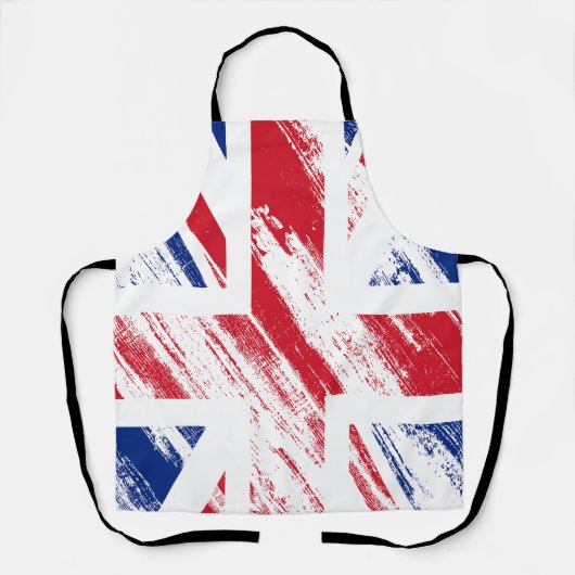 Oude Grunge Vlag van Groot-Brittannië Schort (Voorkant)