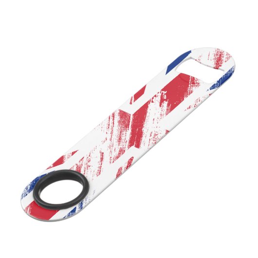 Oude  Grunge Vlag van Groot-Brittannië Speed Flessenopener (Voorkant Gekanteld)