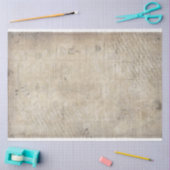 Oude Grungy  Geel Krantenpapier Tissuepapier (Craft)