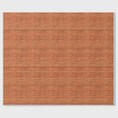 Oude Grungy Red Oranje Brick Wall Facade Structuur Cadeaupapier (Vlak)