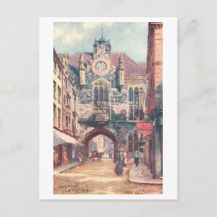 Oude Guild Hall in Carnarvon, Wales Briefkaart