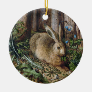 Oude Haas Bos Natuur Donker Cottagecore Keramisch Ornament