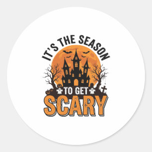Oude Halloween Angstaanjagend Seizoen Geheime Kast Ronde Sticker