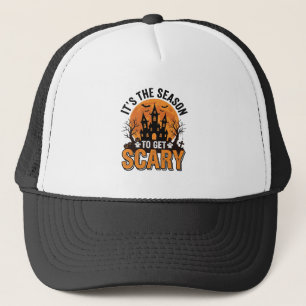 Oude Halloween Angstaanval Seizoen Geheime Kasteel Trucker Pet