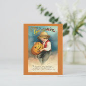 Oude Halloween-ansichtkaart Briefkaart (Staand voorkant)
