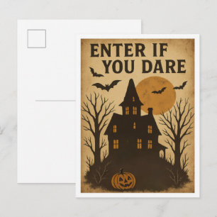 Oude Halloween: binnen als je durft Briefkaart