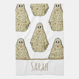 Oude Halloween Bloemige Geest Handdoek