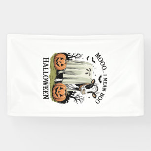 Oude Halloween boerderij koe Spandoek