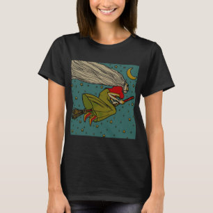 Oude Halloween, Boze Heks Vliegt op Bezemsteel T-shirt