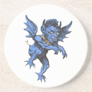 Oude Halloween, eng gargoyle-demon Zandsteen Onderzetter