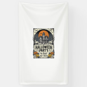 Oude Halloween-feest Geen Streken Alleen Snoepjes Spandoek