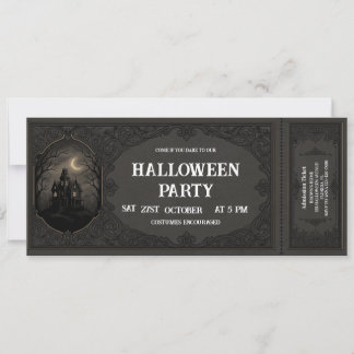 Oude Halloween-feestkaart uitnodiging