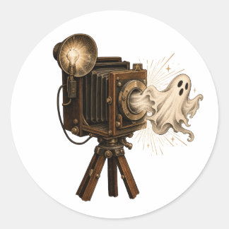 Oude Halloween Geest Camera Sticker – Griezelen