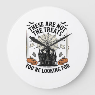 Oude Halloween Geest Traktaties T-shirt Ontwerp_1 Grote Klok