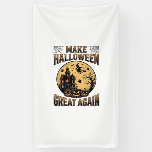Oude Halloween Geweldig Weer Spokenhuis Ontwerp Spandoek