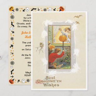 Oude Halloween-grapjes Halloween Kaart
