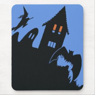 Oude Halloween, Griezelen van een Huis en Heks Muismat