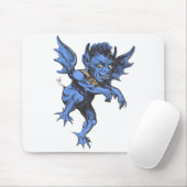 Oude Halloween, griezelige boze Gargoyle Duivel Muismat (Met muis)