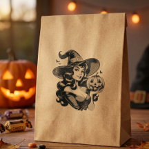 Oude Halloween Heks Retro Pompoen