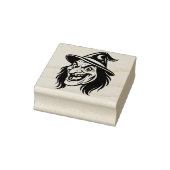 Oude Halloween Heks Rubber Stempel (Stempel)