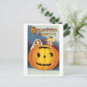 Oude halloween, Jack-o'-lantaarn Briefkaart (Staand voorkant)