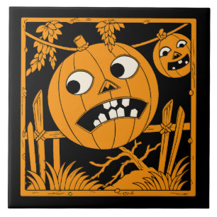 Oude Halloween Jack O'Lantern-tegel Tegeltje