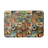 Oude Halloween Kaarten Collage Badmat (Voorkant)
