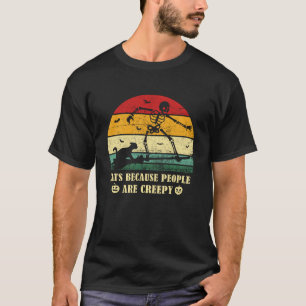 Oude Halloween-katten Omdat Mensen Eng Zijn C T-shirt