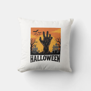 Oude Halloween Kerkhof Zombie Hand Shirt Ontwerp Kussen