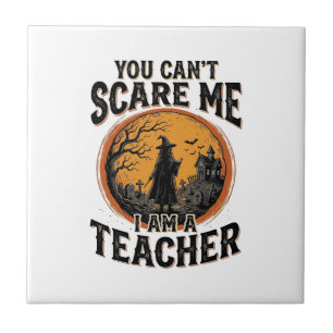 Oude Halloween Leraar Griezelen School T-shirt Ont Tegeltje