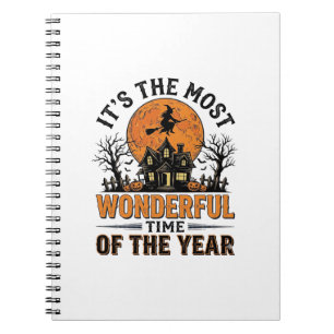 Oude Halloween Meest Wondere Tijd Shirt Ontwerp Notitieboek