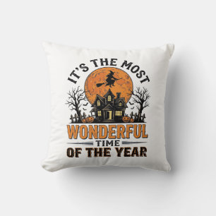 Oude Halloween meest wonderlijke tijd shirt ontwer Kussen