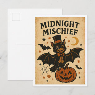 Oude Halloween Middernacht Ondeugd Briefkaart