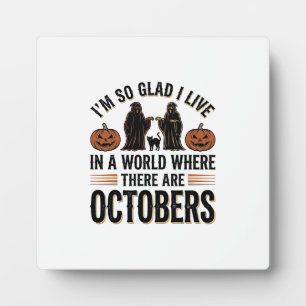 Oude Halloween Oktober citaat Pompoen Kat Ontwerp Fotoplaat