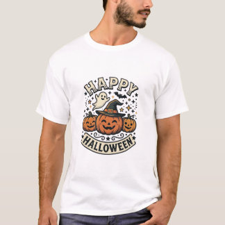 Oude Halloween Pompoen Geest Shirt Ontwerp_1