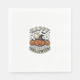 Oude Halloween Pompoen Geest T-shirt Ontwerp_1 Servet