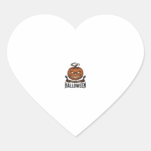 Oude Halloween Pompoen Gotisch Shirt Ontwerp_1 Hart Sticker
