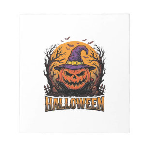 Oude Halloween Pompoen Heks Hoed Grafiek_1 Notitieblok