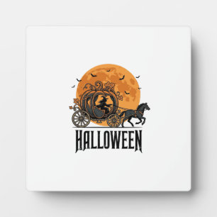 Oude Halloween Pompoen Koets Heks Ontwerp_1 Fotoplaat