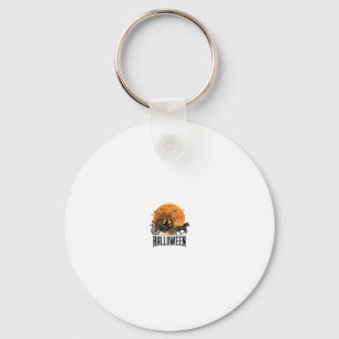 Oude Halloween Pompoen Koets Heks Ontwerp_1 Sleutelhanger
