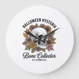 Oude Halloween Schedel Bot Collector Shirt Ontwerp Grote Klok