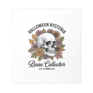 Oude Halloween Schedel Bot Collector Shirt Ontwerp Notitieblok