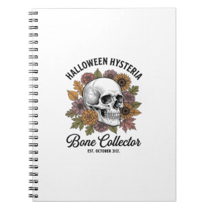 Oude Halloween Schedel Bot Collector Shirt Ontwerp Notitieboek