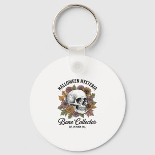 Oude Halloween Schedel Bot Collector Shirt Ontwerp Sleutelhanger